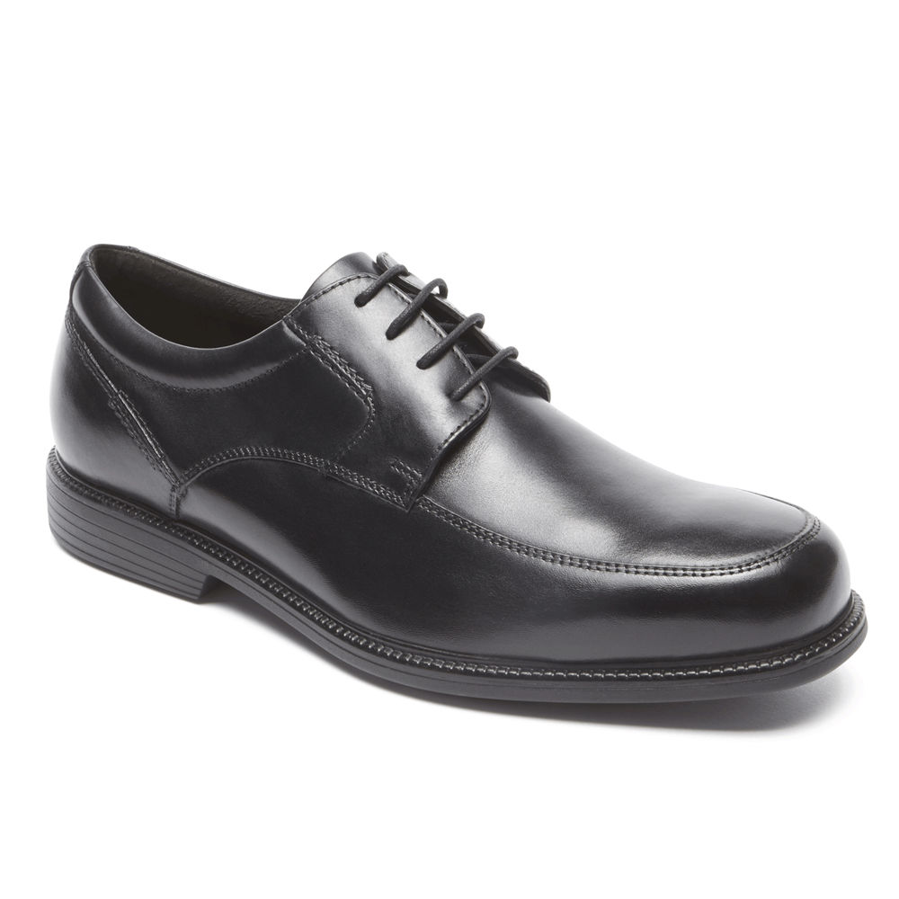 Rockport Singapore Mens Dress Shoes - Charles Road Apron Toe Black - HN1026978